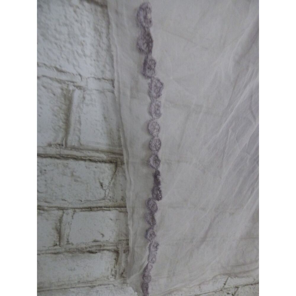 Johnny Was 4 Love and Liberty Lace Trim Pale Lavender Tunic Top S NEW J726 - Picture 7 of 14